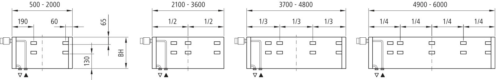 Kermi V-Heizwand HHV11 BH490x61x1800 QN1298,weiß,6bar,m.Abd.,Ausf. re,LH120