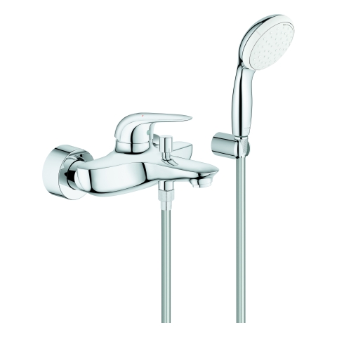 GROHE EH-Wannenbatt. Eurostyle 23729_3 mit Wandhalterset Hebel geschl. chrom