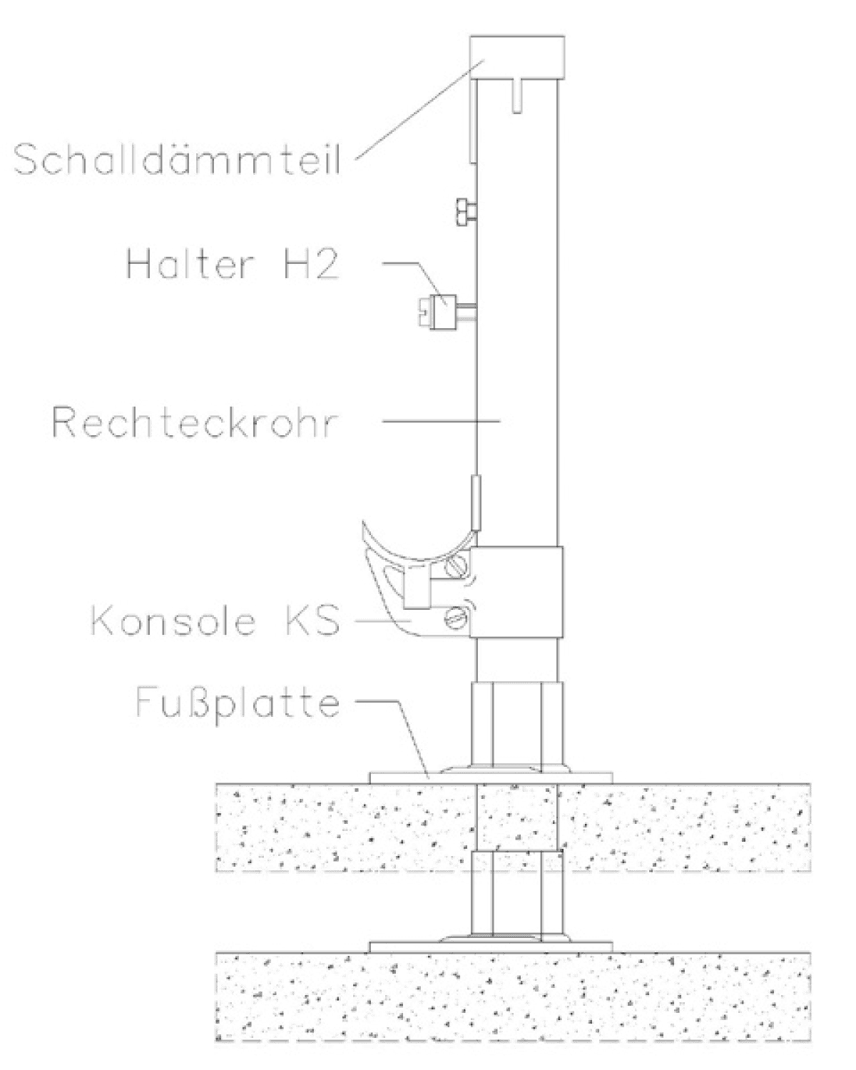 Zehnder Standkonsole STF 2 zum Anschrauben 460mm, Nr. 719031