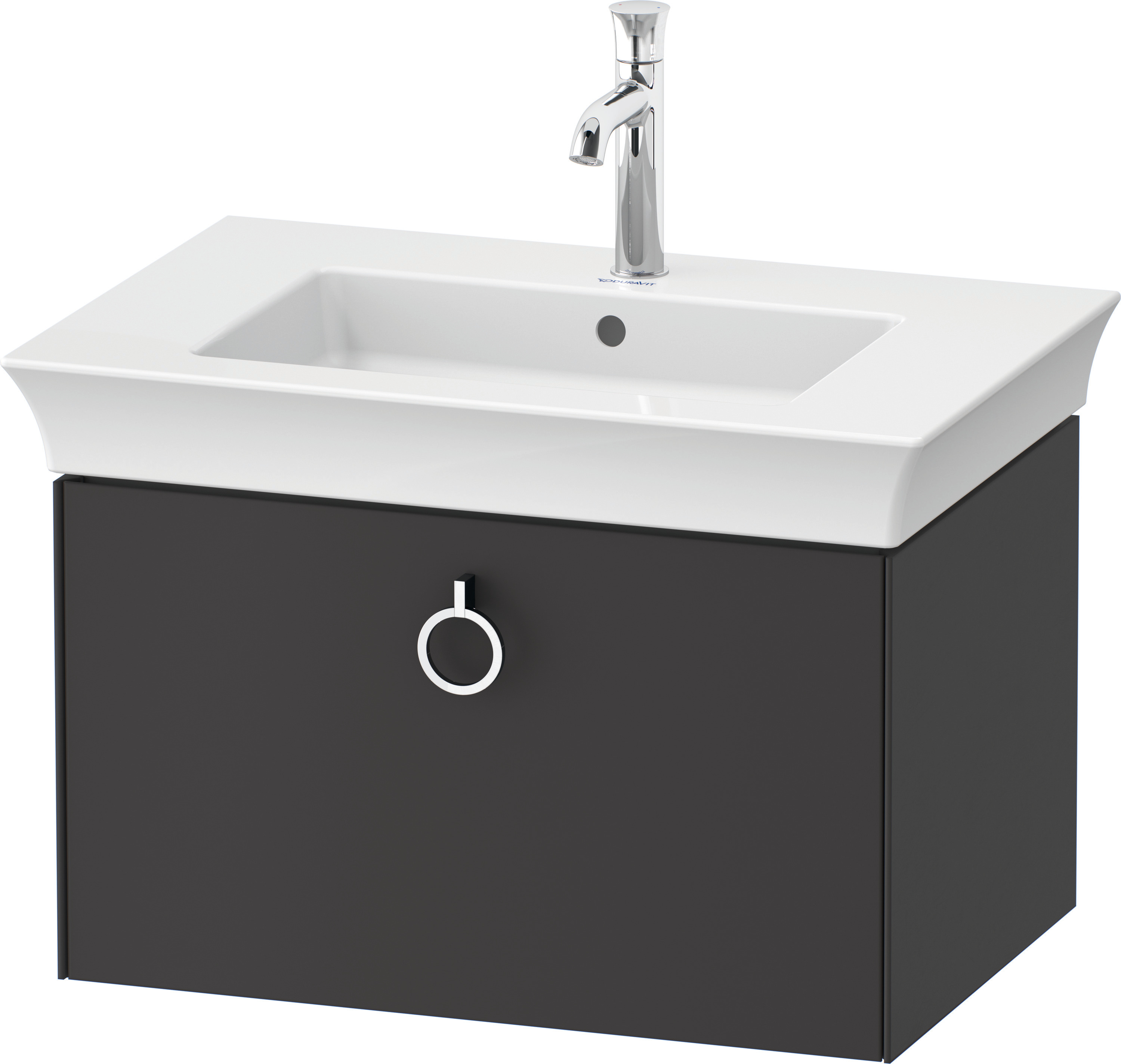 Duravit WTU wandh. White Tulip,1 Ausz., mit Griff,410x684x458,Graphit Seidenmatt