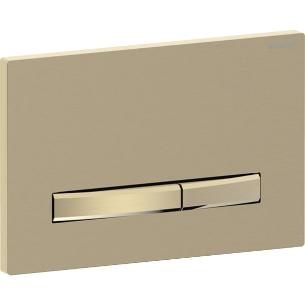 Geberit Sigma50 BetPl., eckig, 2-Mengen-Sp. messing gebürstet, Etc