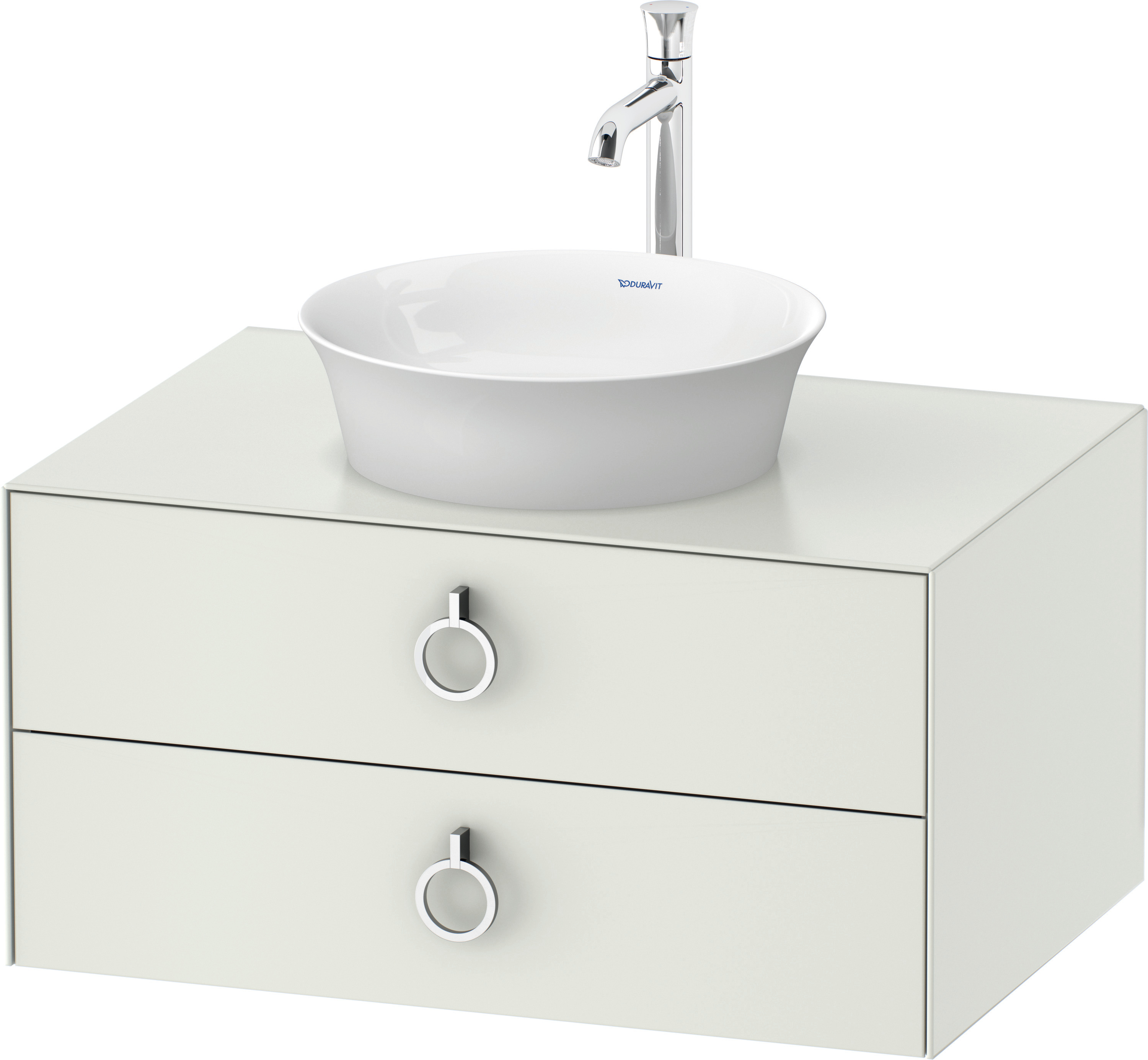 Duravit WTU wandh.White Tulip,2Schk.,m.Griff 408x800x550,Weiß Seidenmatt