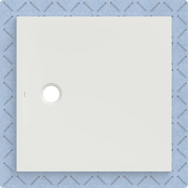 Geberit CleanFloor30 Duschfläche 90 x 90 cm integriert, mit Dichtvlies, weiss matt