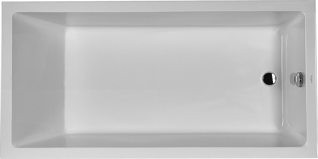 DU Starck Badewanne 1800x900 Einbau Rückenschr.1 Variabel, Weiß