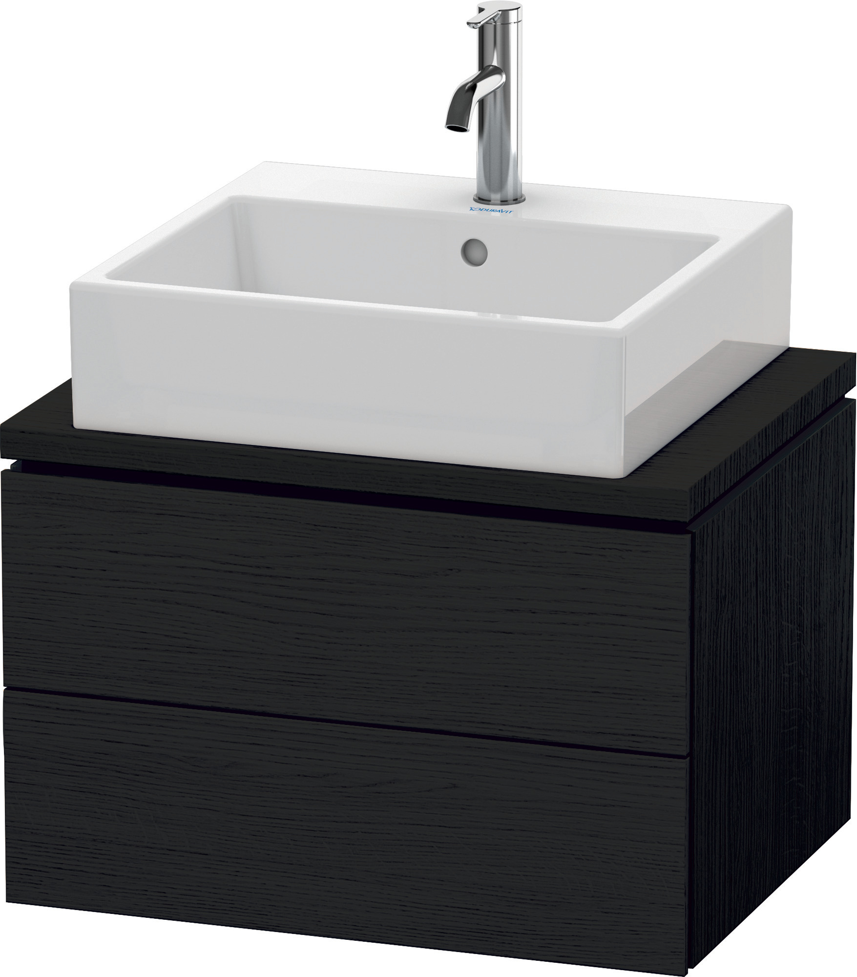 Duravit WTU f.Console Comp.L-Cube 400x620x477 2 Schubkästen, Eiche Schwarz