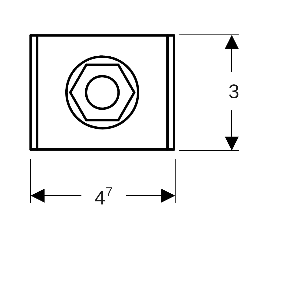 Geberit Pluvia Aufhängeelement C-Profil