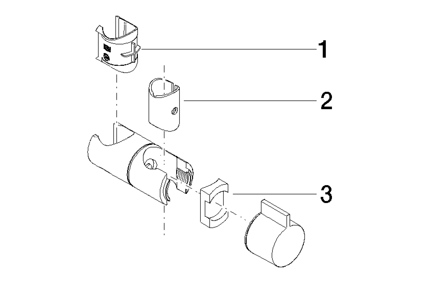 DO Schieber für Brausegarnituren ERSATZTEILE 90301250002 D 18 mm Chrom
