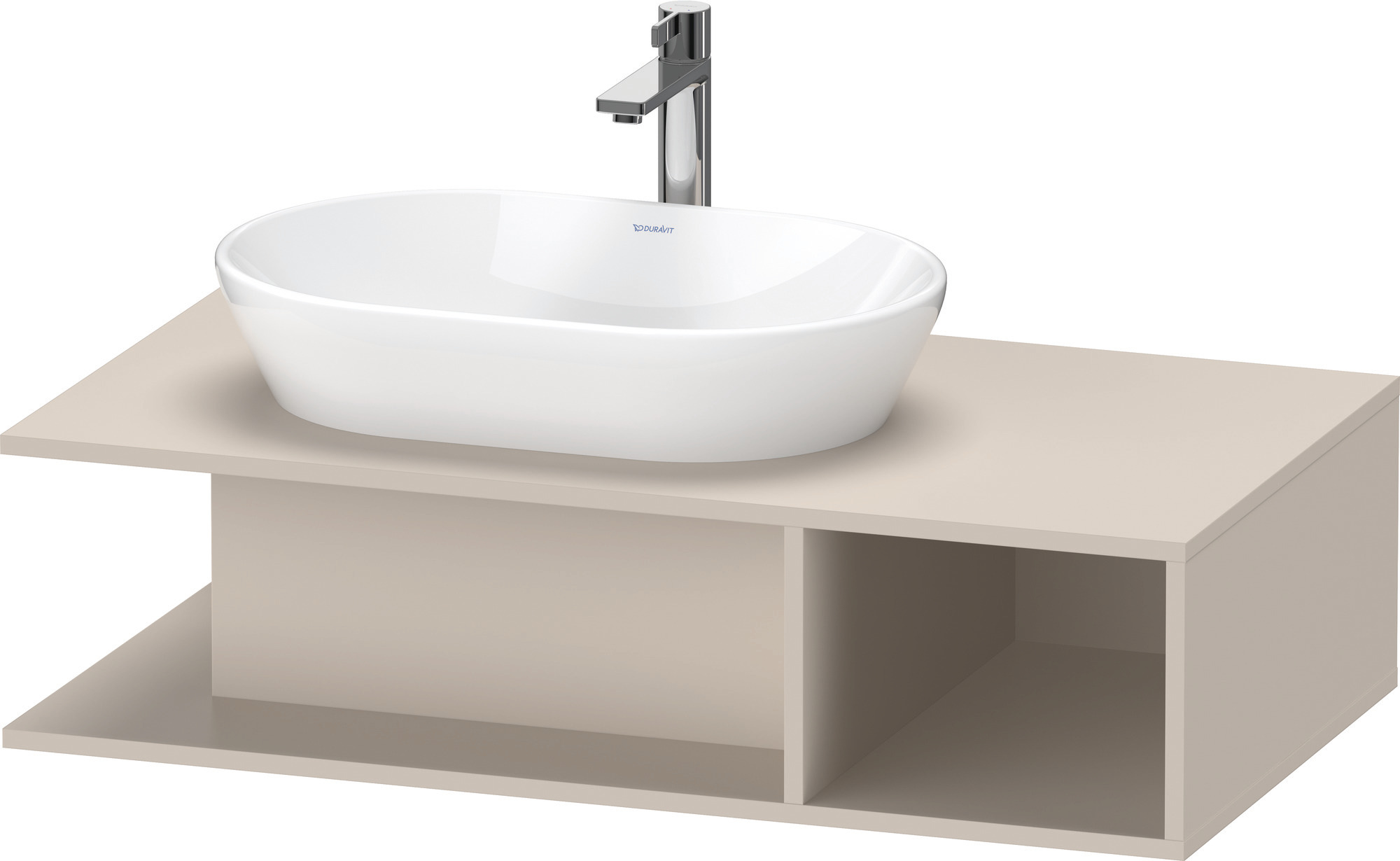 Duravit D-Neo WTU wandh.,1 offenes Fach r., 260x1000x550mm, Taupe