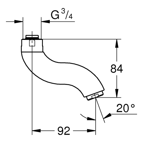 GROHE Auslauf 43957 chrom
