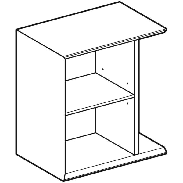 Geberit iCon Seitenelement wandhängend 37x40x24,5cm, weiß hochglanz