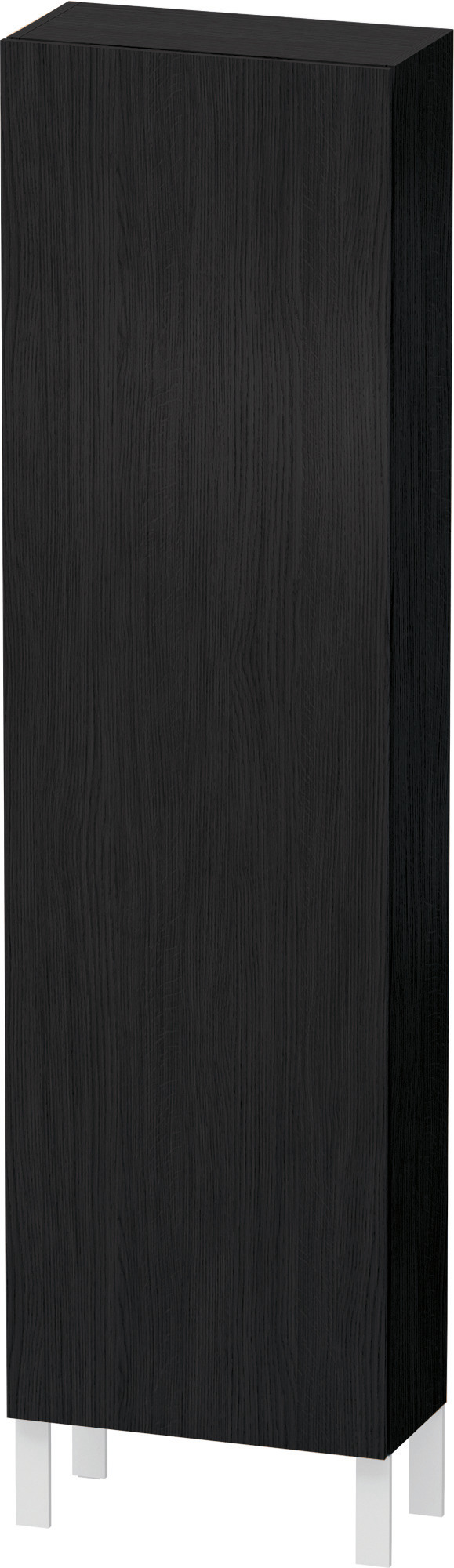 Duravit Hochschrank L-Cube 243x500x1760mm 1 Tür, TA li., Eiche Schwarz