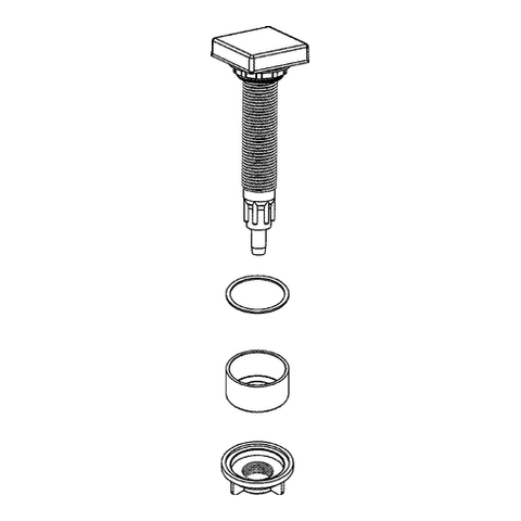 GROHE Drehgriff 42574 für Küchenspüle edelstahl