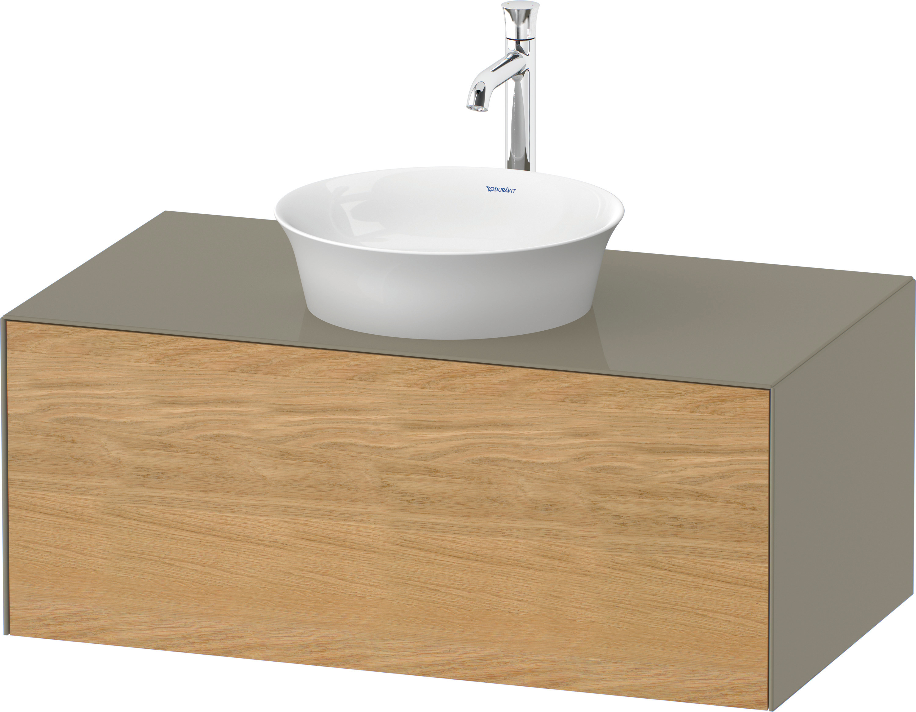 Duravit WTU White Tulip wandhängend,1 Auszug 408x1000x550mm, Eiche N.M/Steingau HGL