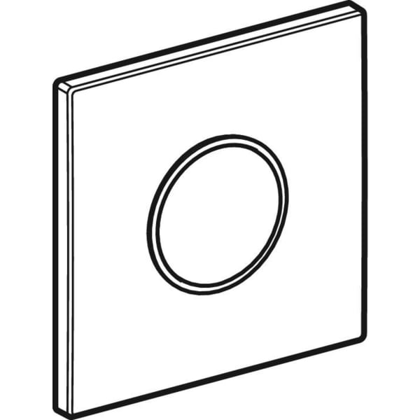 Geberit Typ 10 Abdeckplatte für UR-Strg. IR rund, weiß / mattverchromt