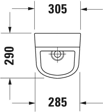 DU Urinal D-Code, Zulauf von hinten rimless, ohne Fliege, weiß