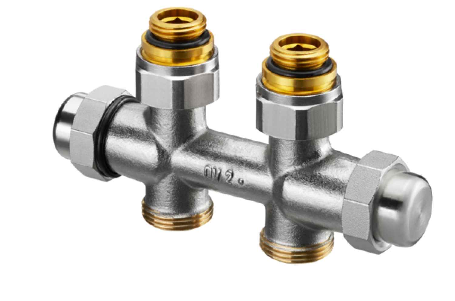 OVENTROP-Multiflex FQ Verschraubung für G 1/2 IG, DG, G 1/2 AG x 3/4 AG