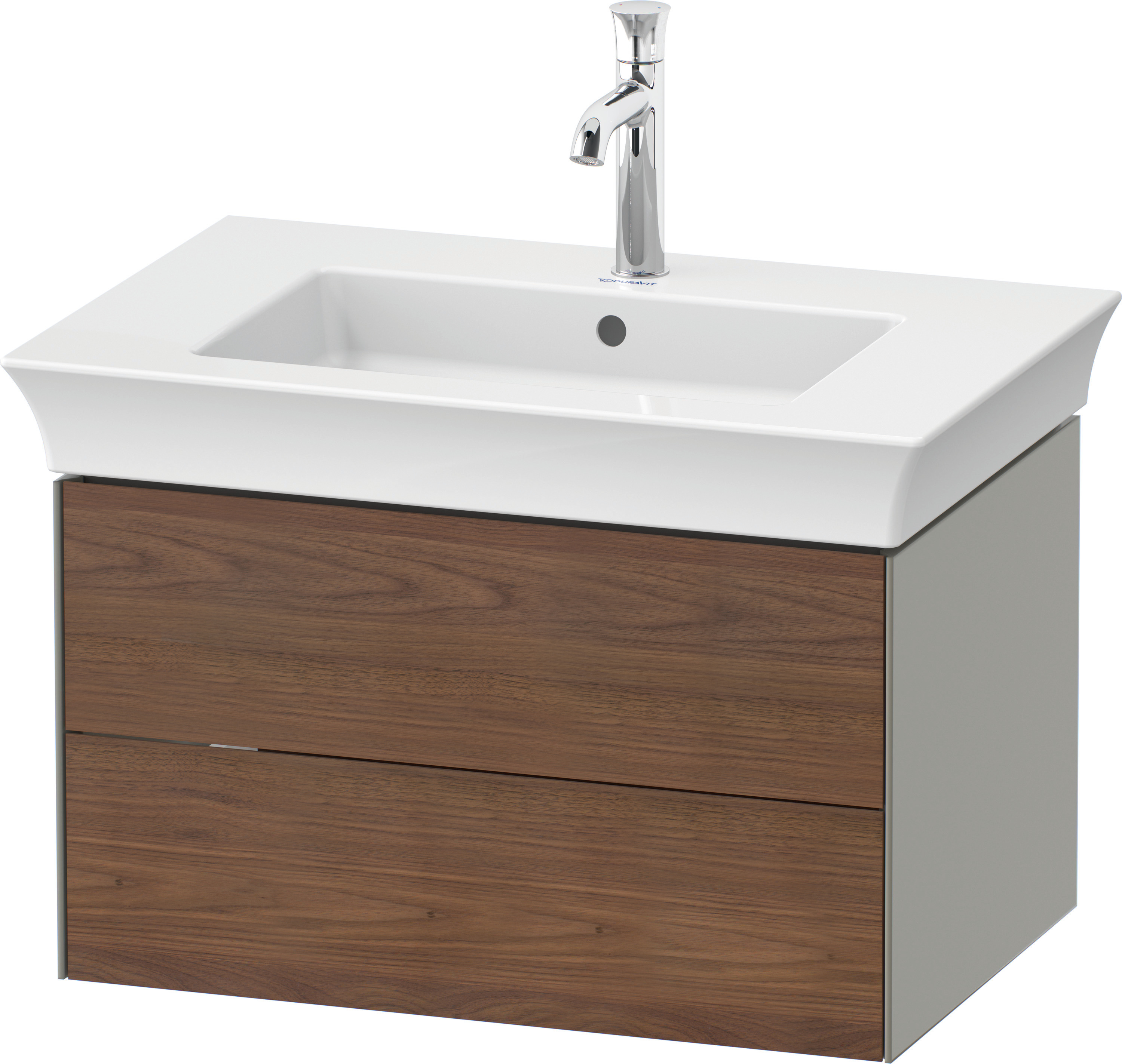 Duravit WTU White Tulip wandh., 2 SchKa 410x684x458mm,A.Nussb.M/Steingrau Sdm