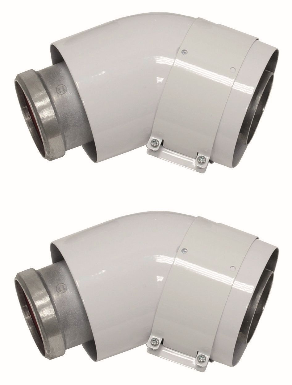 Vaillant Bogen 45 Grad (2 St.) turboTEC Luft-/Abgasführung, Alu, 60/100 mm