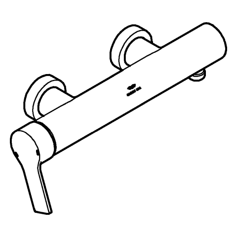 GROHE EH-Brausebatterie Allure 32846_1 Wandmontage chrom