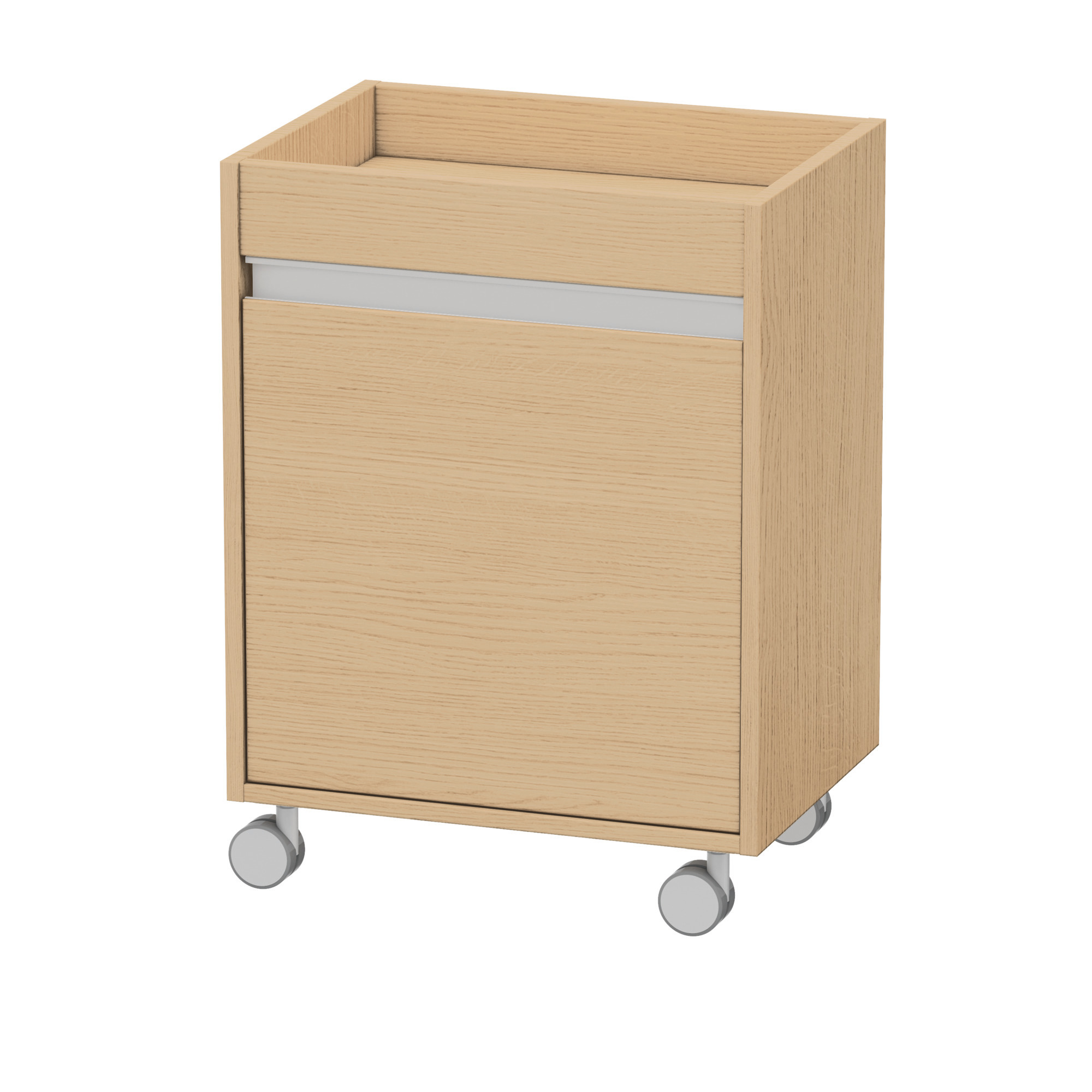 Duravit Rollcontainer Ketho 360x500x670mm 1 Tür, TA rechts, Eiche Natur
