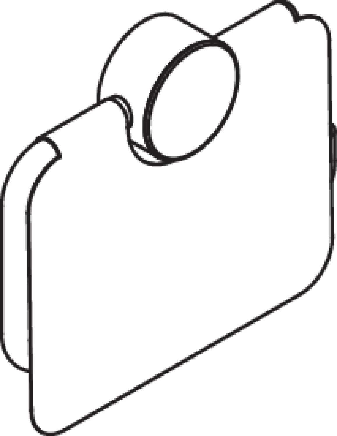 HEWI WC-Papierhalter m. Deckel System 815, Chrom, Klebebefestigung