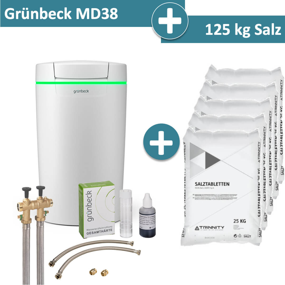 Grünbeck Enthärtungsanlage softliQ:MD38 mit 125 kg Salz