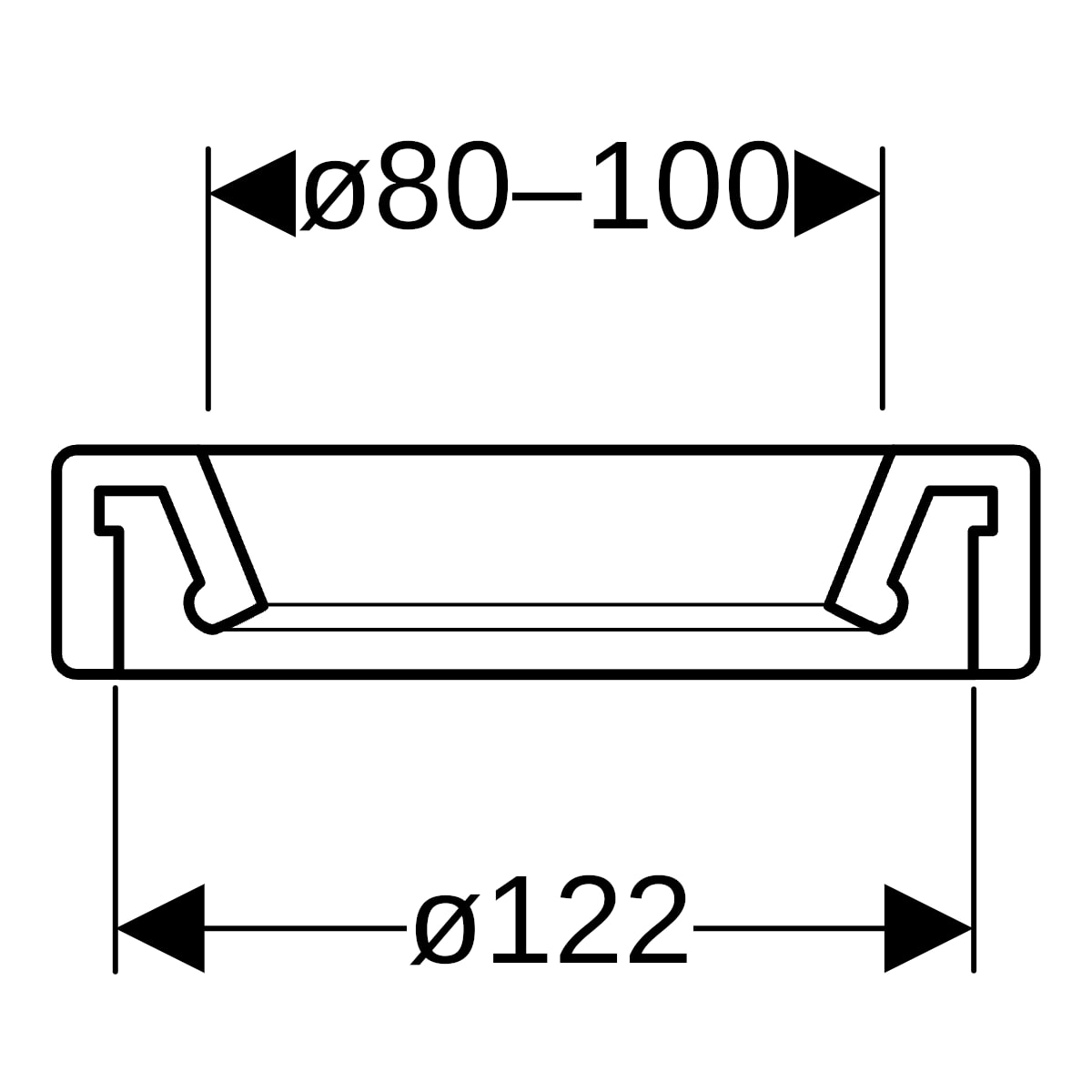 Geberit Manschette EPDM für d122