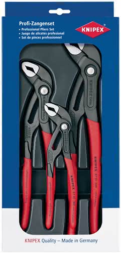 Zangensatz Cobra®-Paket Inh.3tlg.grau atram.Kunststofftiefziehteil KNIPEX Zangensatz Cobra®-Paket Inh.3tlg.grau atram.Kunststofftiefziehteil KNIPEX