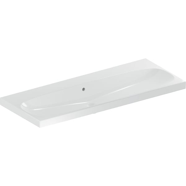 Geberit Acanto Waschtisch 120x48cm einfache Bef., o. Hl., m. Ül., weiß Tect