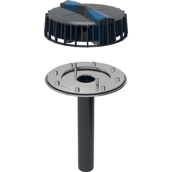 Geberit Pluvia Dachwassereinlauf mit Flansch, für Rinnen, d56, 12l/s Geberit Pluvia Dachwassereinlauf mit Flansch, für Rinnen, d56, 12l/s