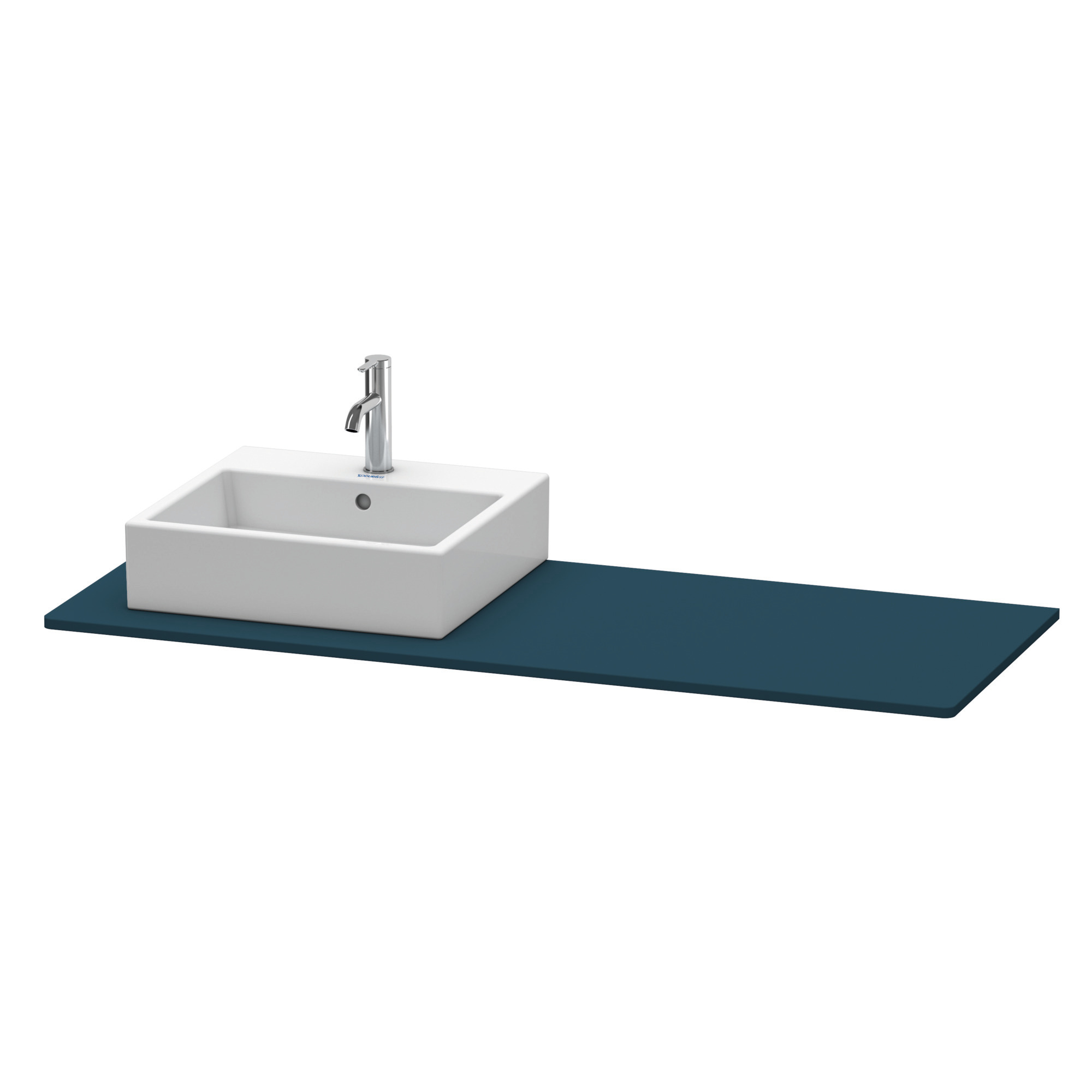 Duravit Konsole XSquare 16x1400x550mm 1 Ausschnitt, Nachtblau Seidenmatt