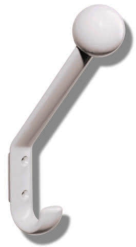 HEWI Garderobenhaken Ser 477, H:174mm, m. Kugel, T:117mm rubinrot