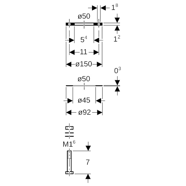 Geberit PE Flanschset d50