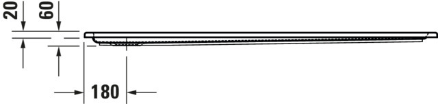 Duravit Starck Slimline Duschw. 1500x900x60mm Weiß