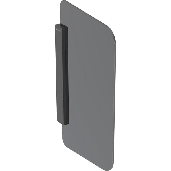 Geberit Urinaltrennwand, Halter: schwarzmatt Glas: anthrazit / satiniert