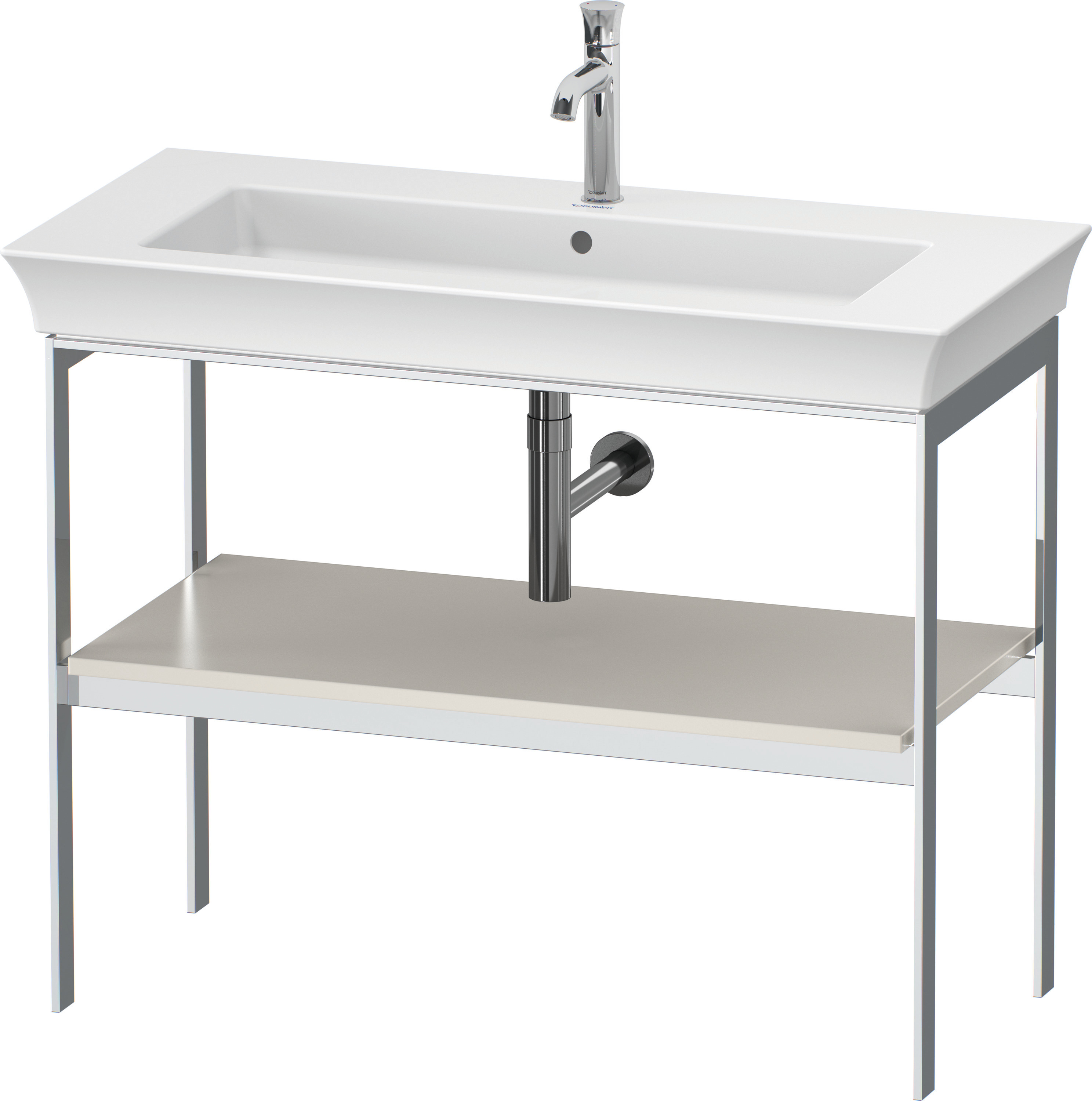 Duravit Metallkonsole bodenst. White Tulip 760x984x450mm, Nordic Weiß Seidenmatt