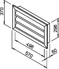 Helios WSG 50/30 Wetterschutzgitter rechteckig Aluminium eloxiert