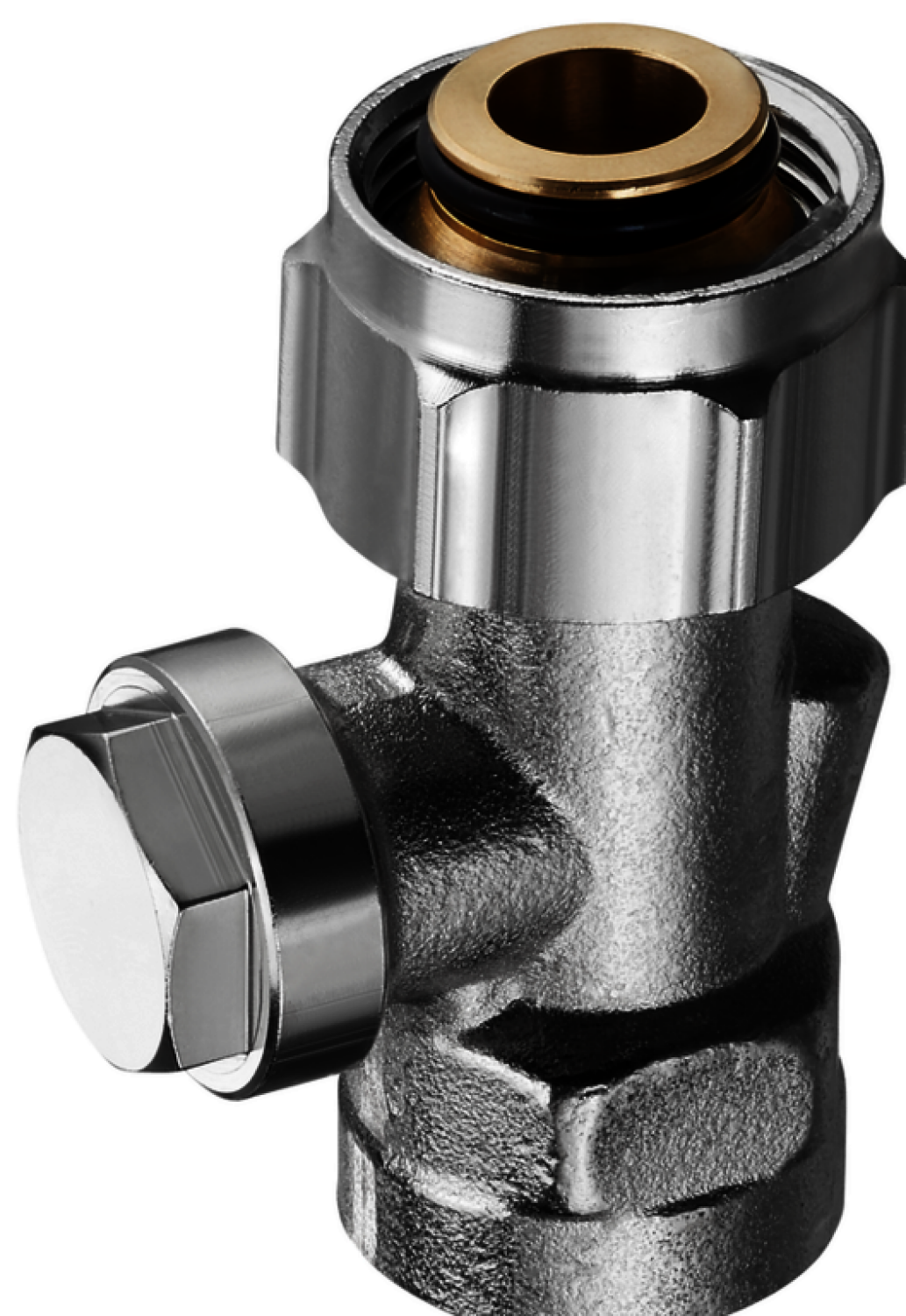 OVENTROP-Absperrverschraubung Combi 3 "Multiflex F",3/4"ÜM x 1/2"IG, Ms, vern.