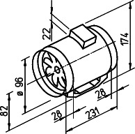 HELIOS Multivent RADAX Rohrventilator MV 100 A, 230 V