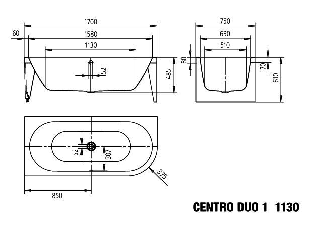 KA BW MST CENTRO DUO 1 re. Mod.1130-4041 ,1700x750mm,alpwe,PEFF,SAD,email. SZ.