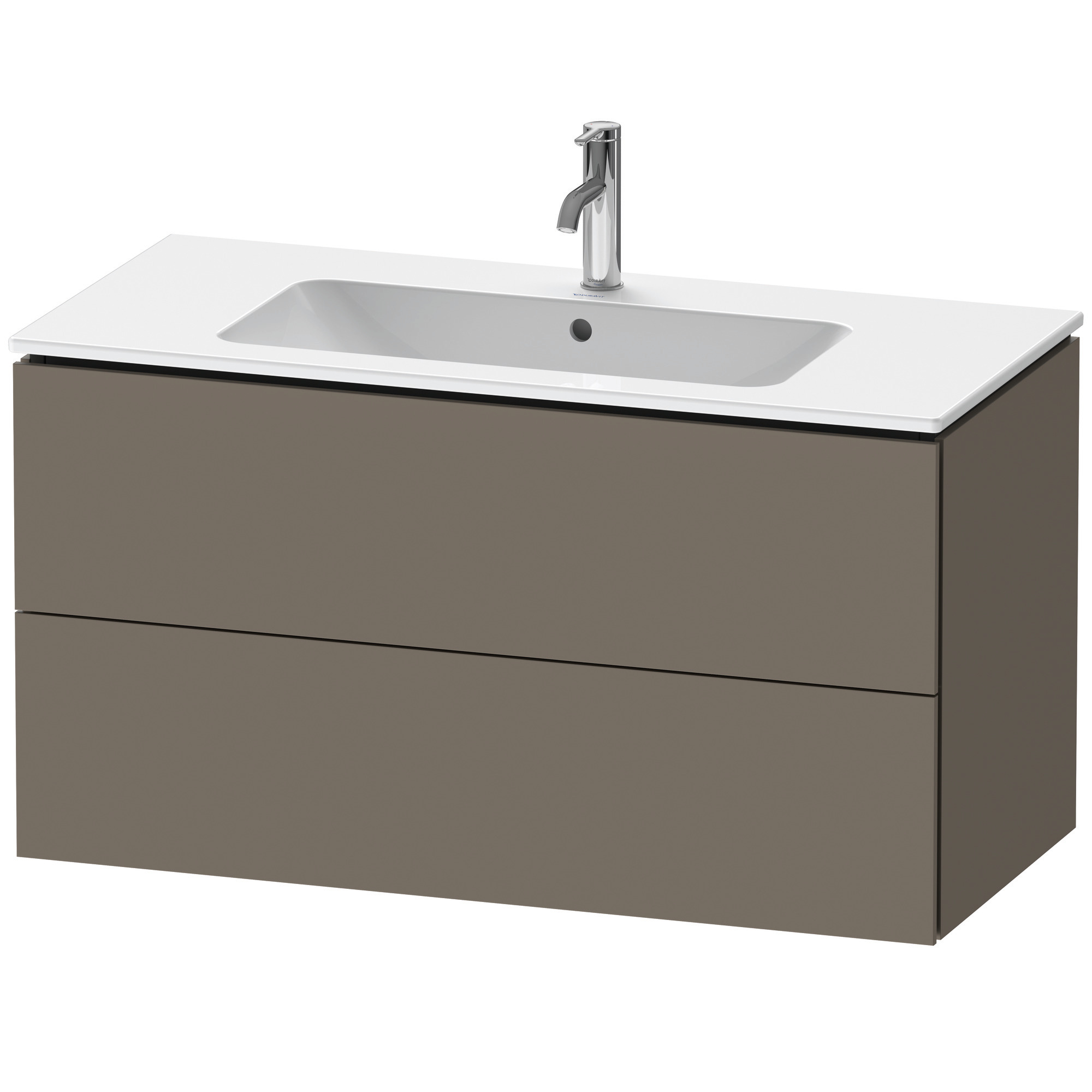 DU WTU wandhängend L-Cube 481x1020x550mm 2 SchKa, f.233610, flannel grey sdm.
