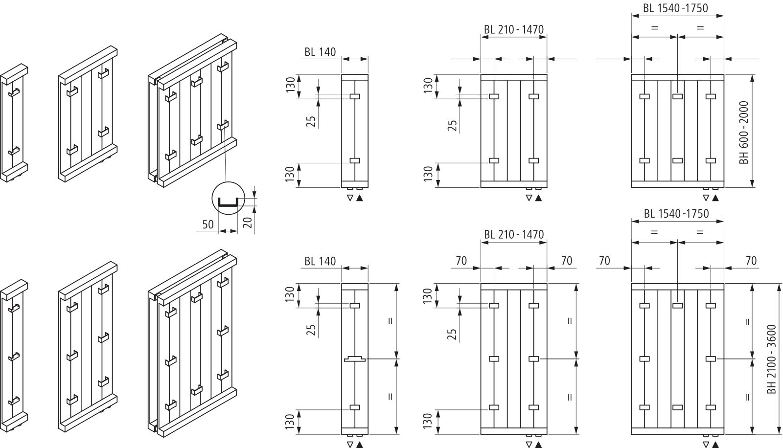 Kermi Heizwand HVN Typ20 BH2400x104x1050 QN3846, RAL9016, 6 bar, ANB12