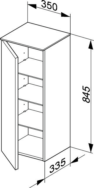 KEUCO MS Royal Reflex 34020, A:links, 1-türig, trüffel/trüffel