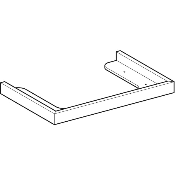 Geberit WT-Rahmen f. Citterio US m. Glaspl. Breite WT 120 cm, graubraun