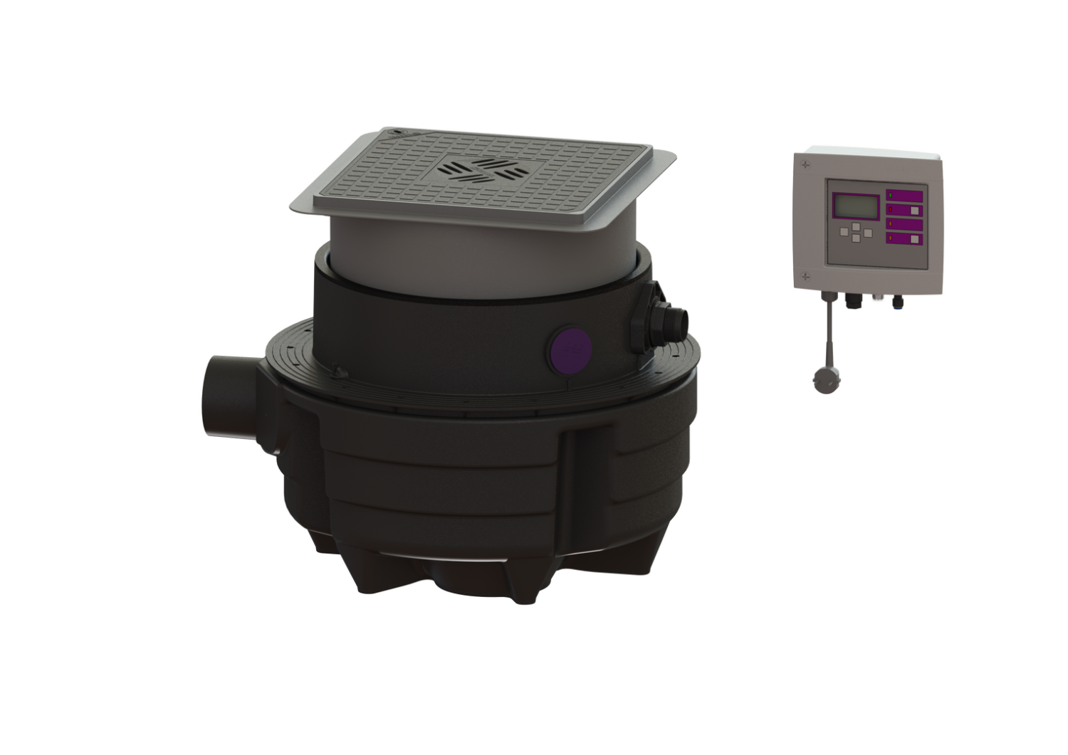 KESSEL-Hebeanlage Aqualift F Compact Mono, SPZ 1000, resist., Bodenpl., schw.