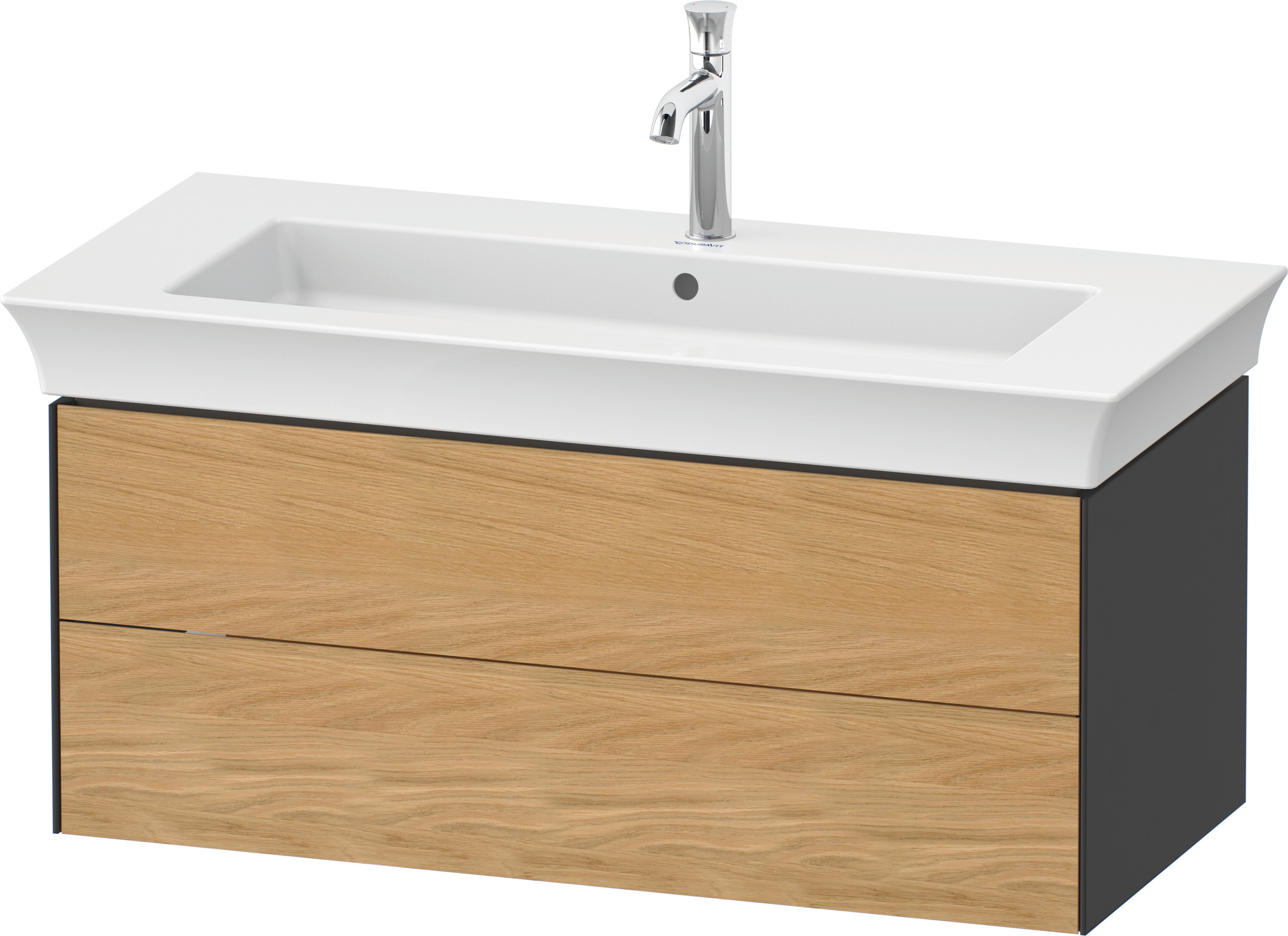 Duravit WTU White Tulip wandh., 2 SchKa 410x984x458mm,Eiche N.M/Graphit Sdm