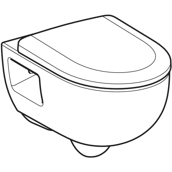 Geberit Renova Set WWC-Tiefspüler, teilgeschl TurboFlush, WC-Sitz, T:53cm, weiß, Tect
