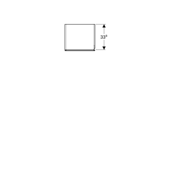 Geberit Xeno2 Hochschrank mit einer Tür und Innenspiegel, 40x170x35,1cm, greige