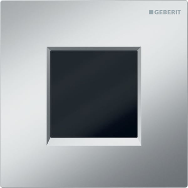 Geberit Typ 20 UR-Strg., eckig, elektron. Sp. Batteriebetrieb, chrom matt, Etc