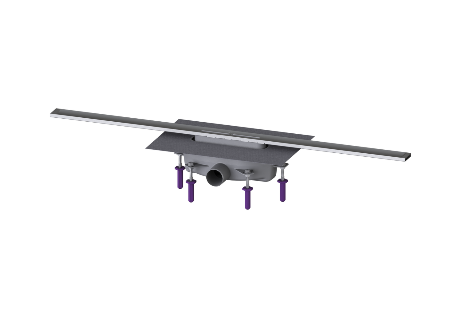 KESSEL-Duschrinne Linearis Infinity 90 L: 1000 mm, DN 50, Edelstahl gebürstet